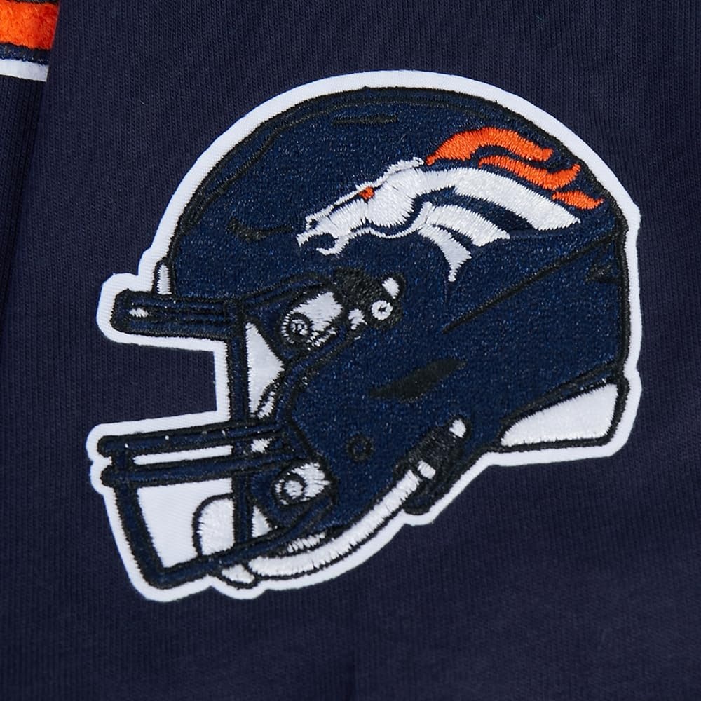 image:imagePro Standard Big Boys NFL Denver Broncos Classic Chenille Short Sleeve Tee Midnight Navy XL
