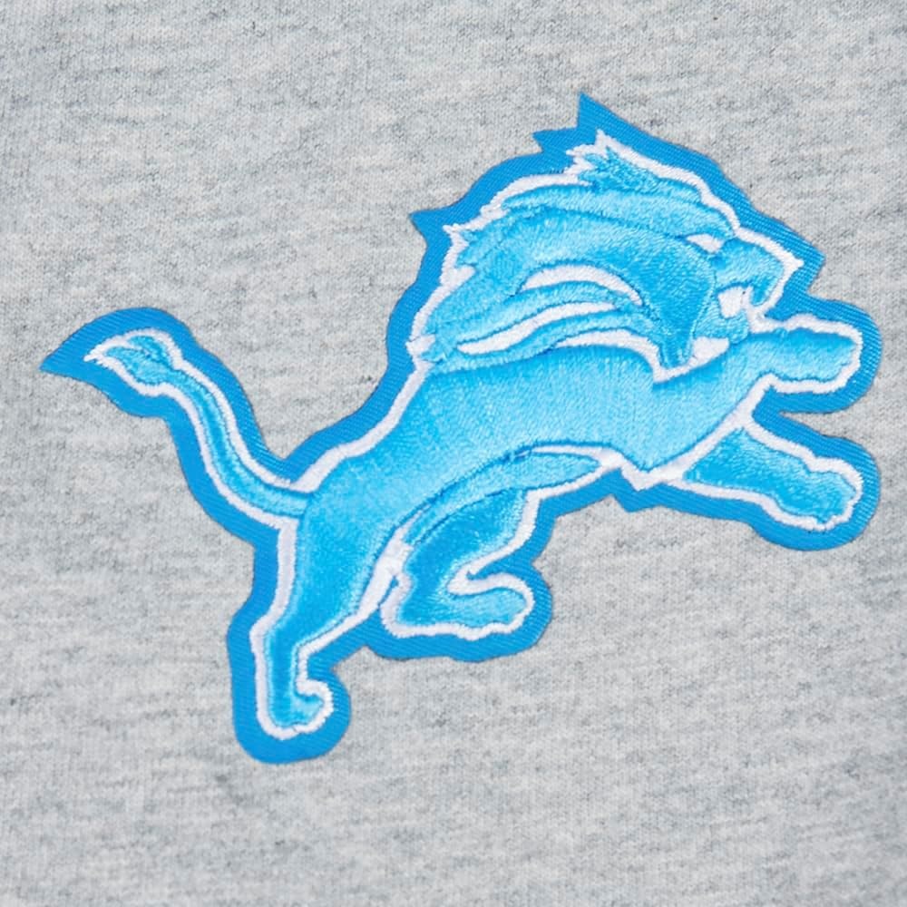 image:imagePro Standard Big Boys NFL Detroit Lions Classic Chenille Short Sleeve Tee Heather Grey XL