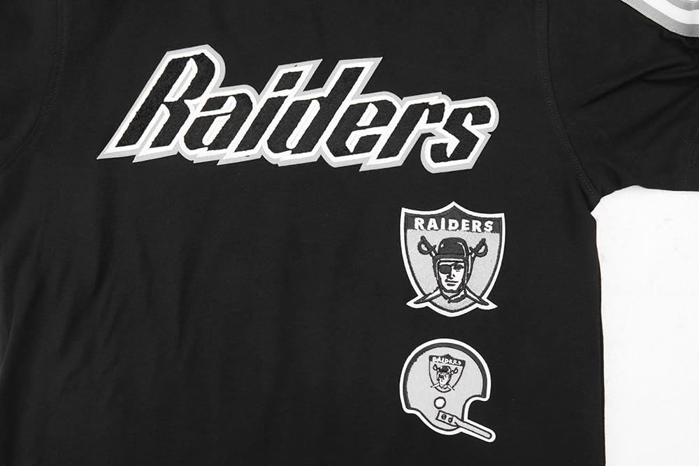 image:imagePro Standard Big Boys NFL Las Vegas Raiders Retro Classics Taping Tee BlackGray S