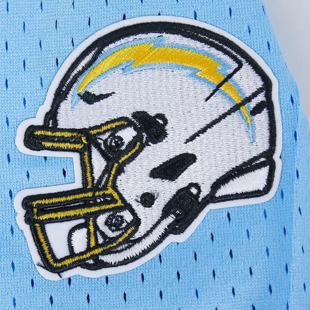 image:imagePro Standard Big Boys NFL Los Angeles Chargers Mesh Button Down Mesh Top University Blue M