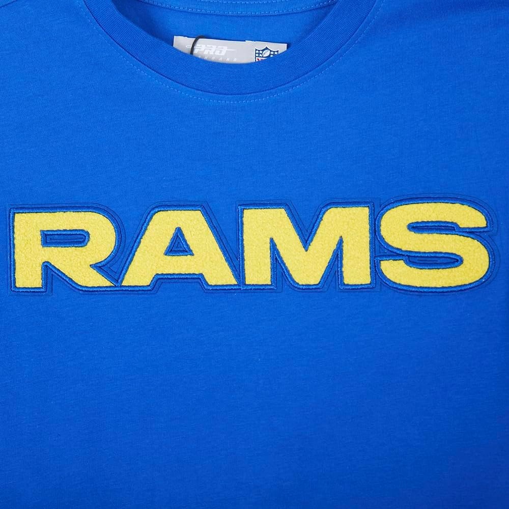 image:imagePro Standard Big Boys NFL Los Angeles Rams Classic Chenille Short Sleeve Tee Royal Blue XL
