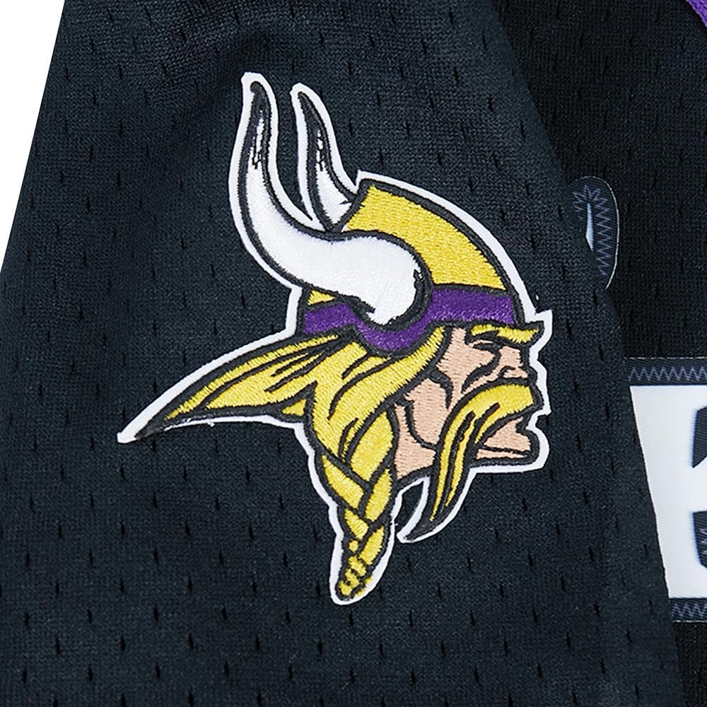 image:imagePro Standard Big Boys NFL Minnesota Vikings Mesh Button Down Mesh Top BlackPurple M