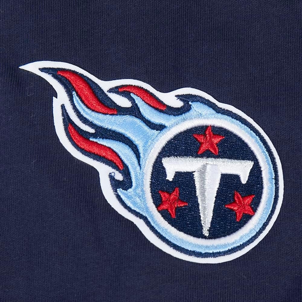 image:imagePro Standard Big Boys NFL Tennessee Titans Classic Chenille Short Sleeve Tee Midnight Navy L