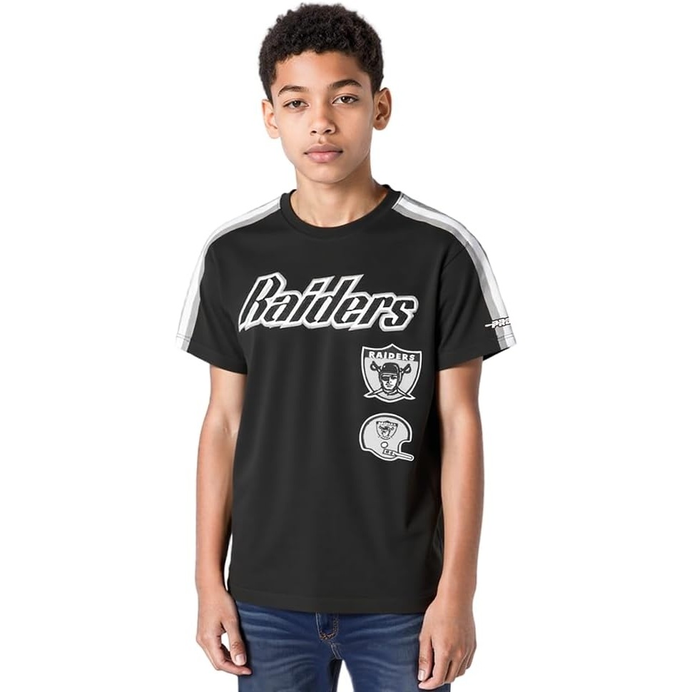 image:imagePro Standard Big Boys NFL Las Vegas Raiders Retro Classics Taping Tee BlackGray S