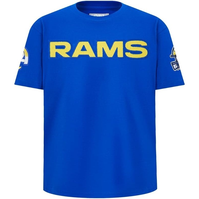 image:imagePro Standard Big Boys NFL Los Angeles Rams Classic Chenille Short Sleeve Tee Royal Blue XL