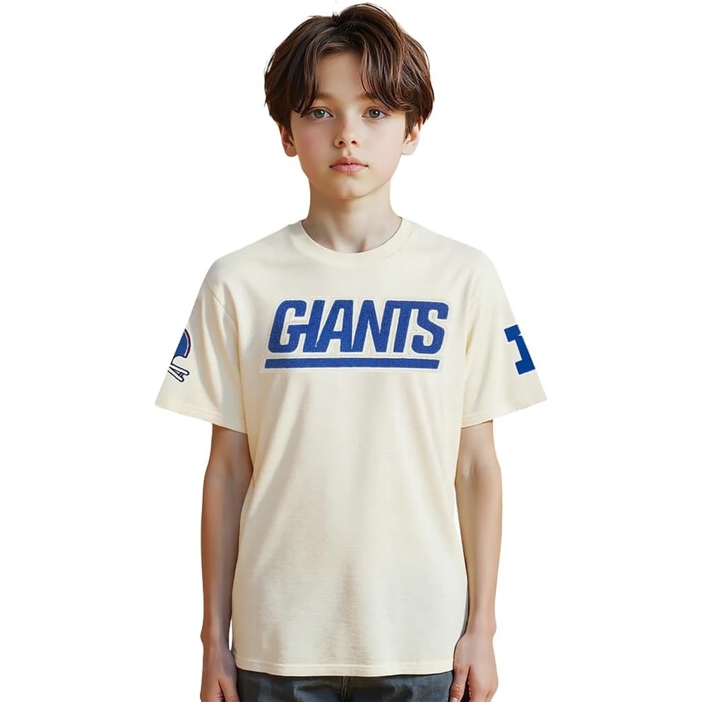image:imagePro Standard Big Boys NFL New York Giants Retro Classics Short Sleeve Tee Eggshell L