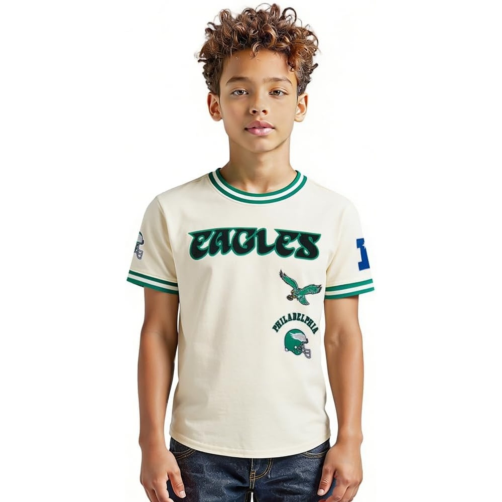 image:imagePro Standard Big Boys NFL Philadelphia Eagles Retro Classics Taping Tee EggshellKelly Green M