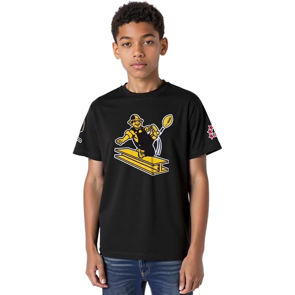 image:imagePro Standard Big Boys NFL Pittsburgh Steelers Retro Classics Short Sleeve Tee Black L