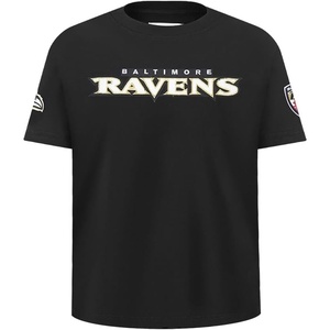 Pro Standard Big Boys NFL Baltimore Ravens Classic Chenille Short Sleeve Tee Black S