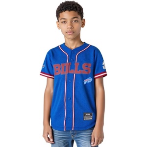 Pro Standard Big Boys NFL Buffalo Bills Mesh Button Down Mesh Top Royal Blue/Red L