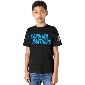 Pro Standard Big Boys NFL Carolina Panthers Classic Chenille Short Sleeve Tee Black S
