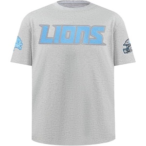Pro Standard Big Boys NFL Detroit Lions Classic Chenille Short Sleeve Tee Heather Grey XL