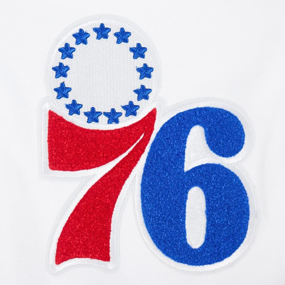 image:imageMens NBA Classic Chenille Cotton Double Knit Athletic ShortWhiteRoyal Blue