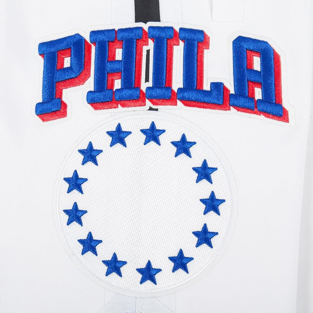 image:imageMens NBA Classic Chenille Cotton Double Knit Athletic ShortWhiteRoyal Blue