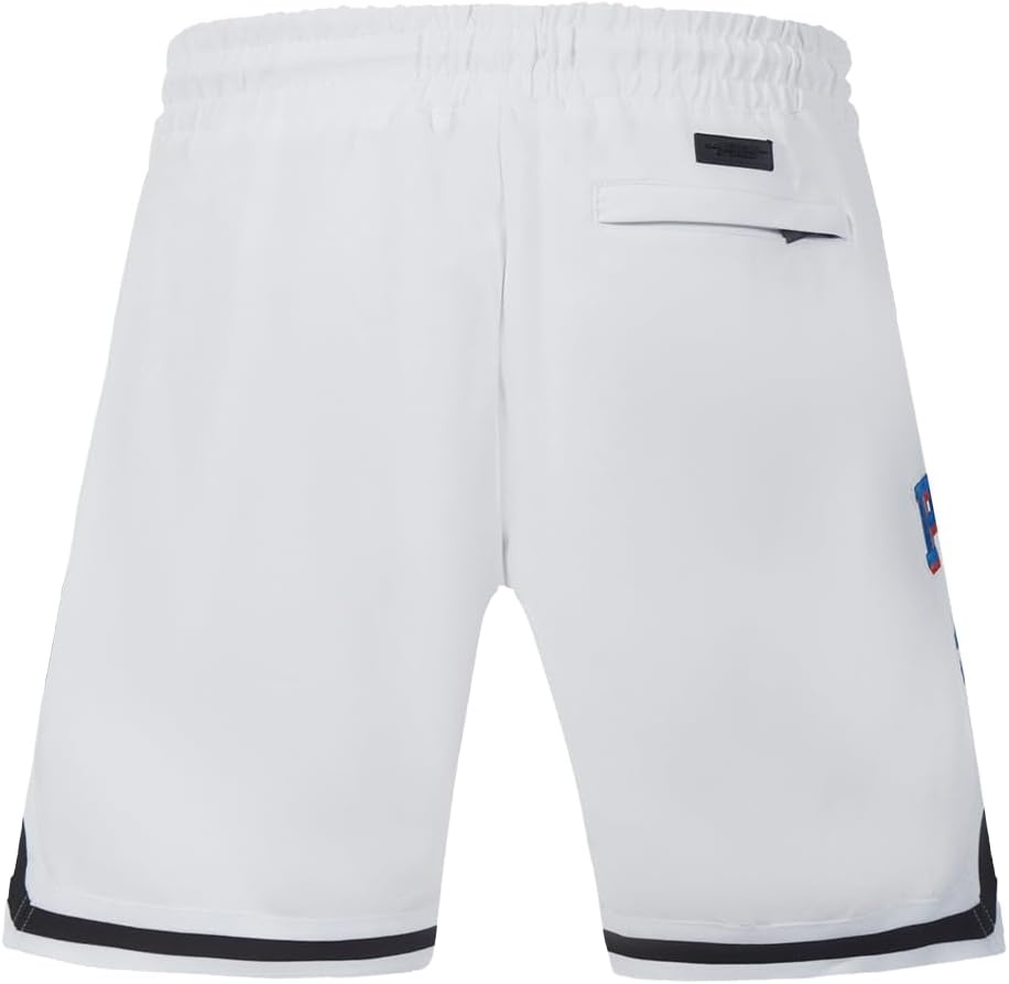 image:imageMens NBA Classic Chenille Cotton Double Knit Athletic ShortWhiteRoyal Blue