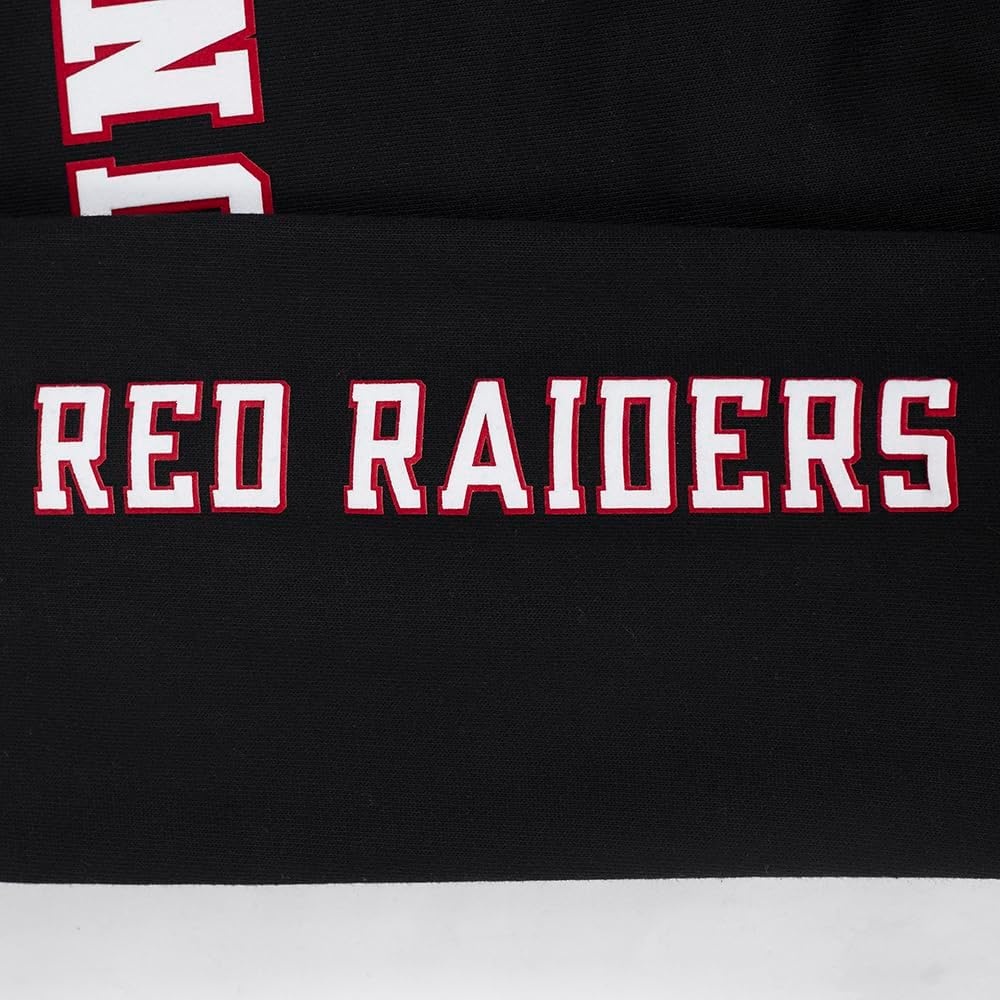 image:imagePro Standard Mens College Classic Chenille Brushed Back French Terry Crewneck SweatshirtBlackRedBlack