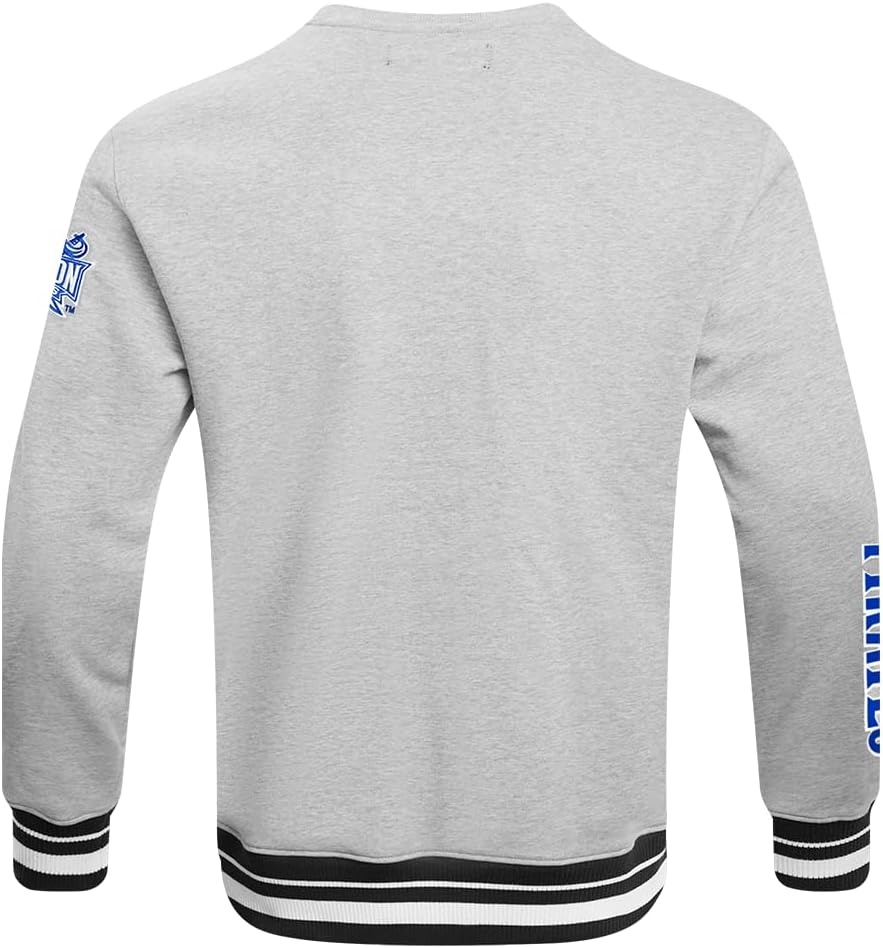 image:imagePro Standard Mens College Classic Chenille Brushed Back French Terry Crewneck SweatshirtHeather GrayBlack
