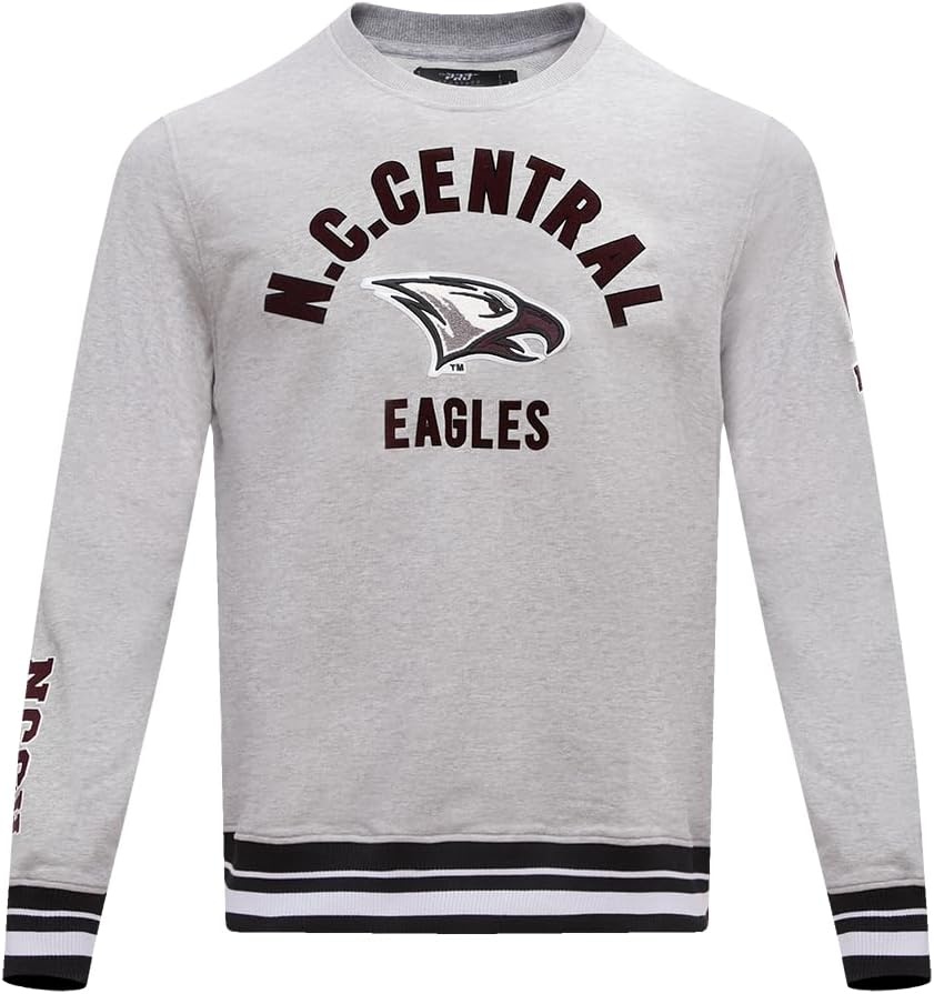 image:imagePro Standard Mens College Classic Chenille Brushed Back French Terry Crewneck SweatshirtHeather GrayBlack