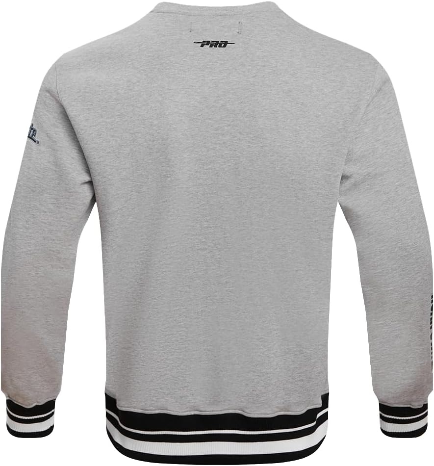 image:imagePro Standard Mens College Classic Chenille Brushed Back French Terry Crewneck SweatshirtHeather GrayBlack