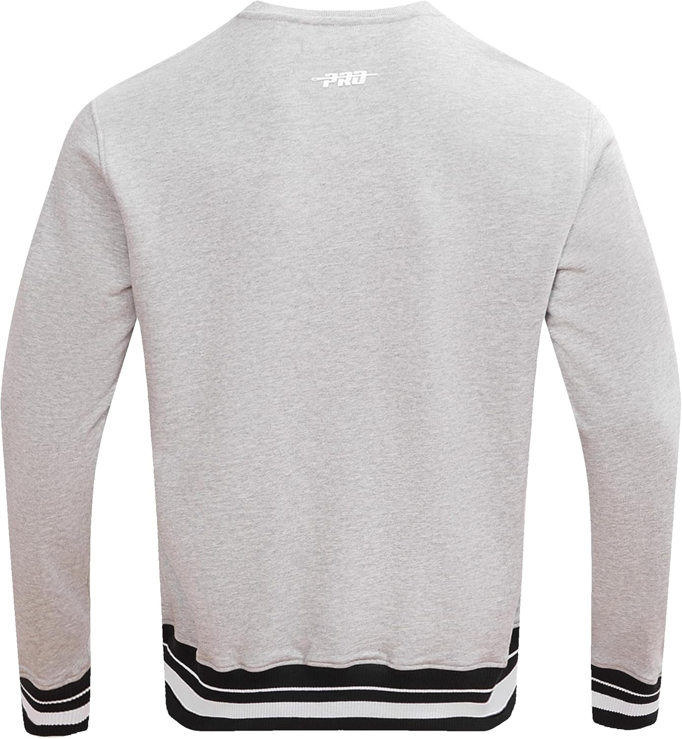 image:imagePro Standard Mens College Classic Chenille Brushed Back French Terry Crewneck SweatshirtHeather GrayBlack