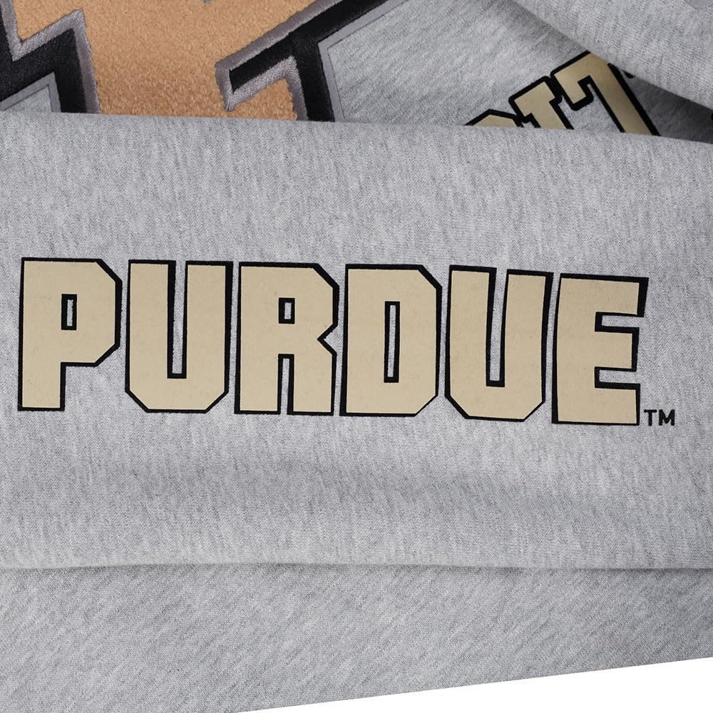 image:imagePro Standard Mens College Classic Chenille Brushed Back French Terry Crewneck SweatshirtHeather GrayBlack