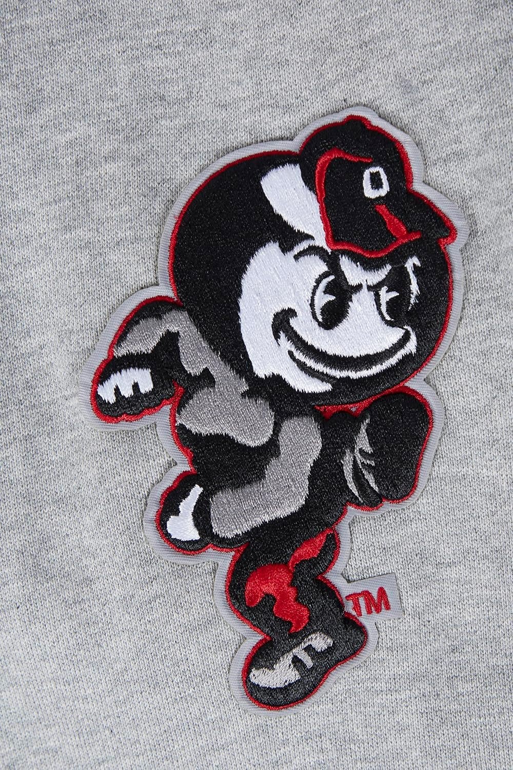 image:imagePro Standard Mens College Classic Chenille Brushed Back French Terry Crewneck SweatshirtHeather GrayBlack