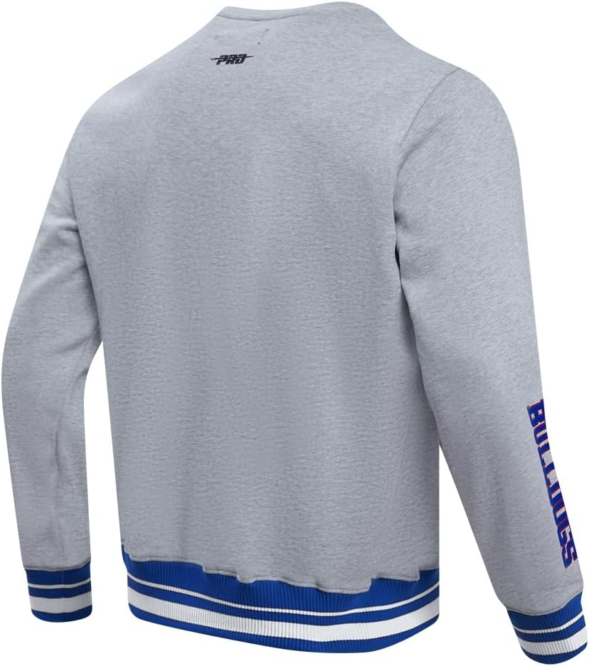 image:imagePro Standard Mens College Classic Chenille Brushed Back French Terry Crewneck SweatshirtHeather GreyDodger Blue