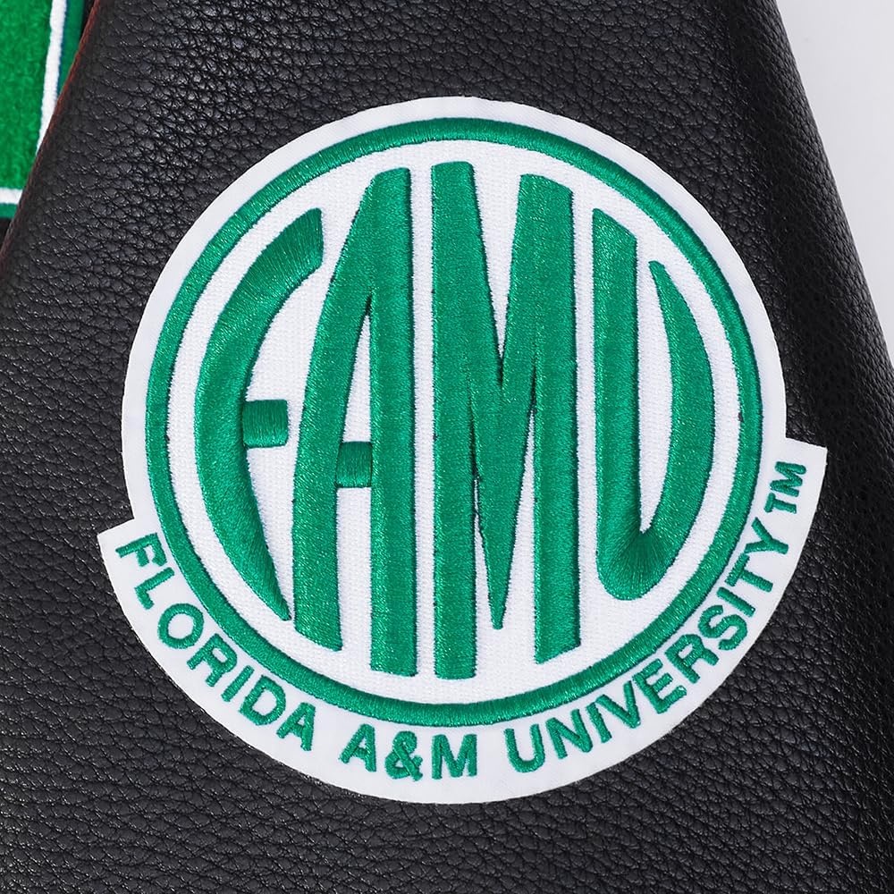 image:imagePro Standard Mens College Classic Chenille Wool Varsity JacketBlackGreen