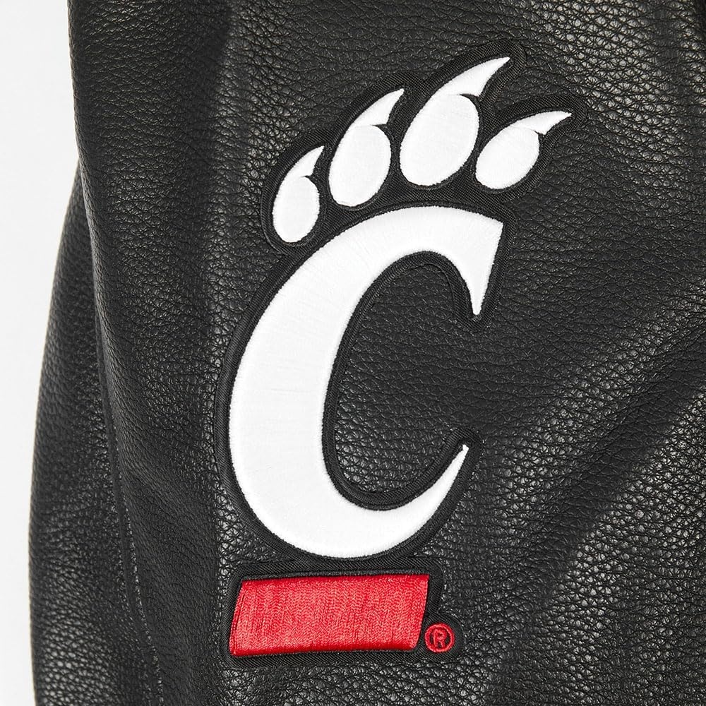 image:imagePro Standard Mens College Classic Chenille Wool Varsity JacketBlackRedBlack