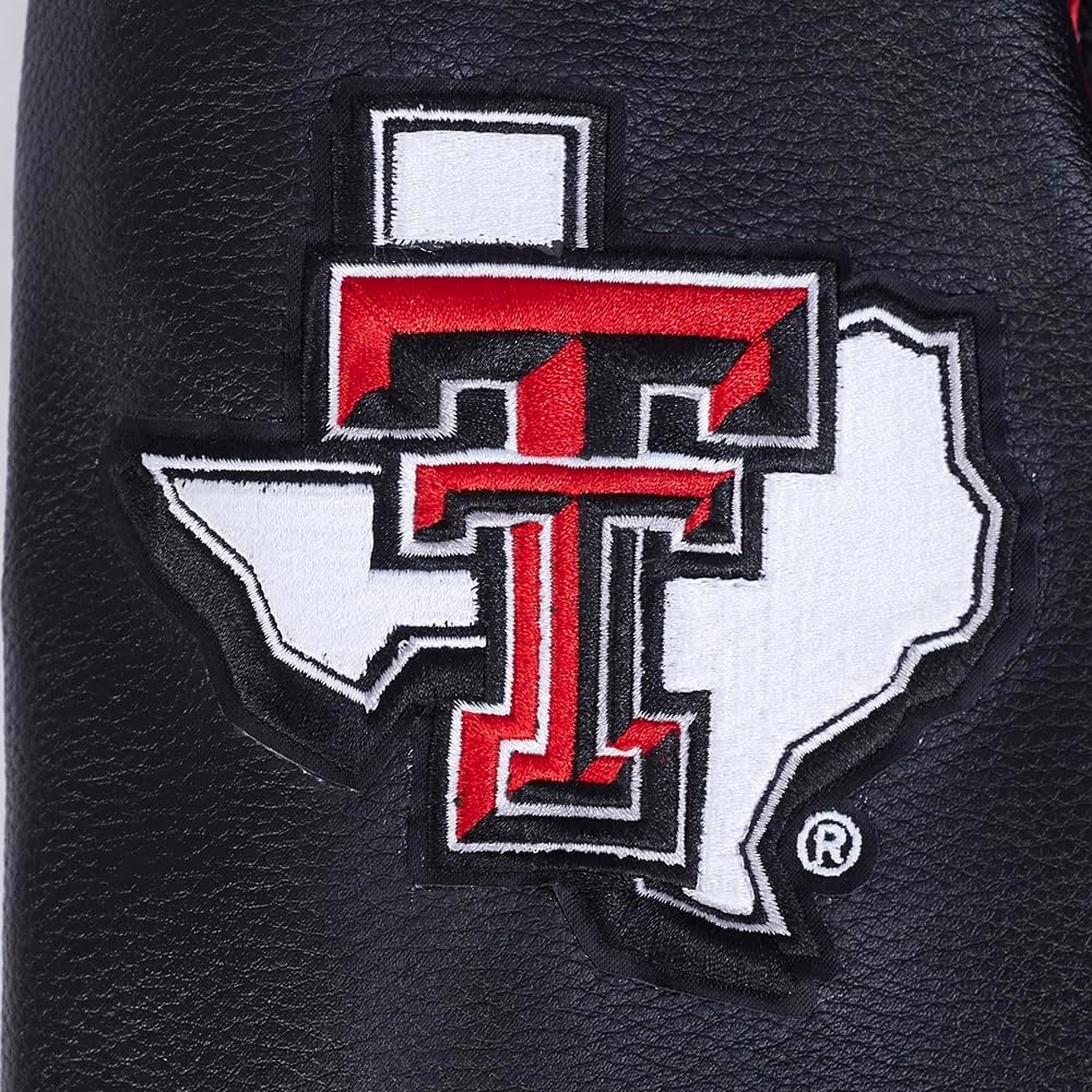 image:imagePro Standard Mens College Classic Chenille Wool Varsity JacketBlackRedBlack