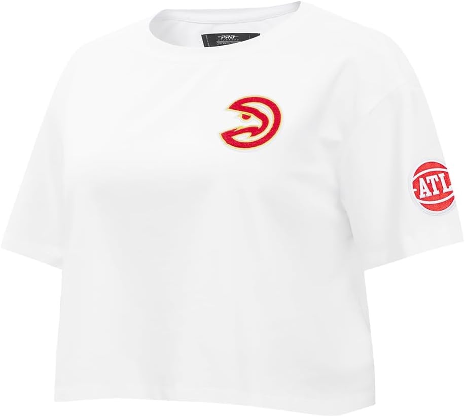 image:imagePro Standard NBA Womens Womens NBA Classic Chenille Cotton Single Jersey Short Sleeve Boxy Tee
