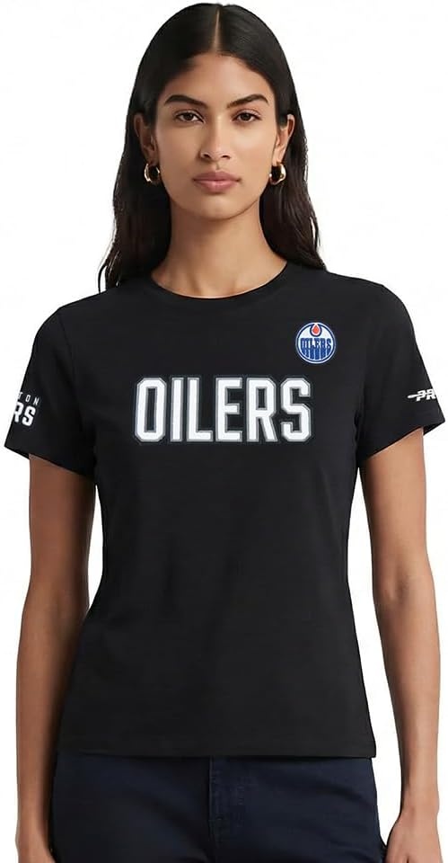 image:imagePro Standard NHL Womens Womens NHL Classic Chenille Short Sleeve Slim Fit TeeBlack