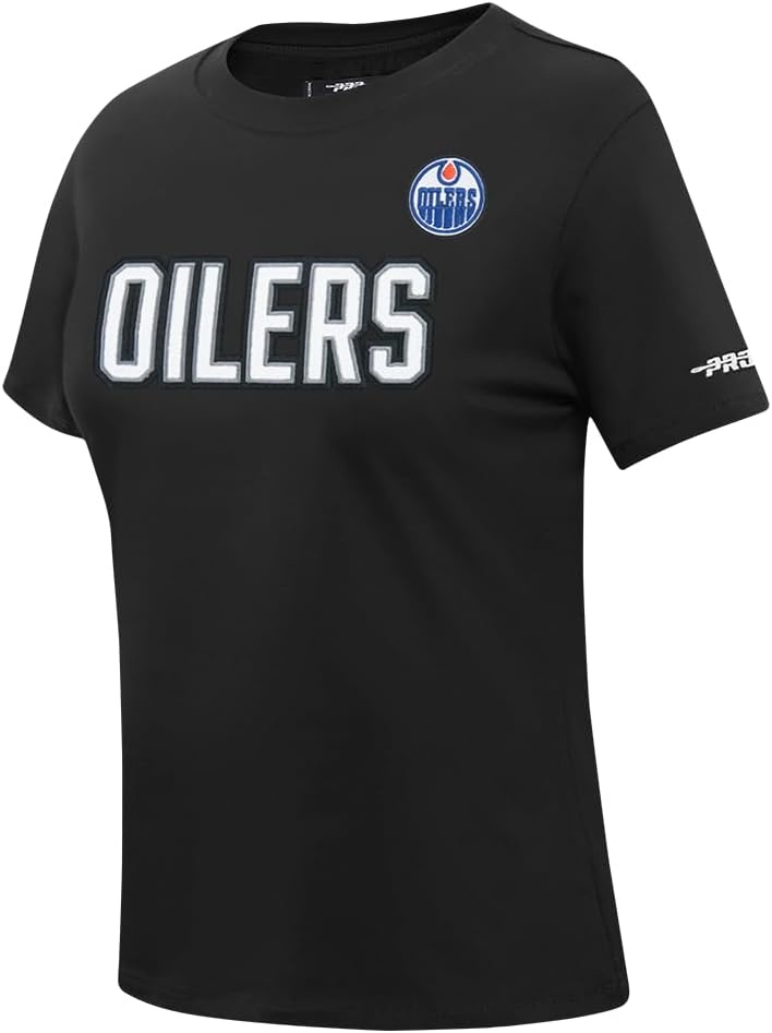 image:imagePro Standard NHL Womens Womens NHL Classic Chenille Short Sleeve Slim Fit TeeBlack