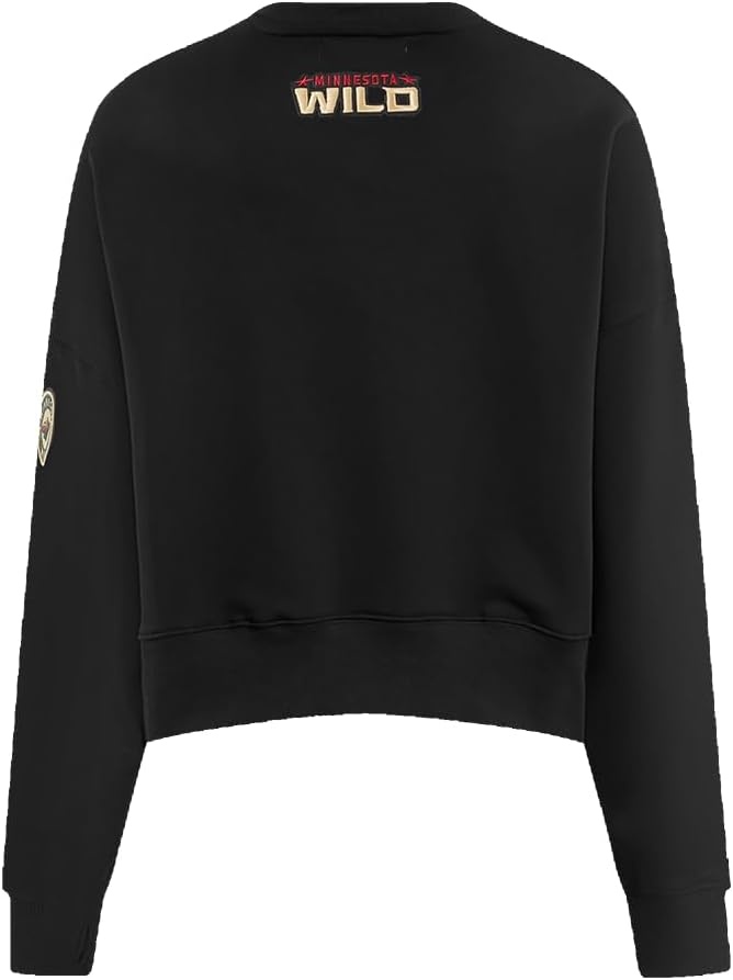 image:imagePro Standard Womens NHL Classic Chenille Brushed Back French Terry Crewneck SweatshirtBlack