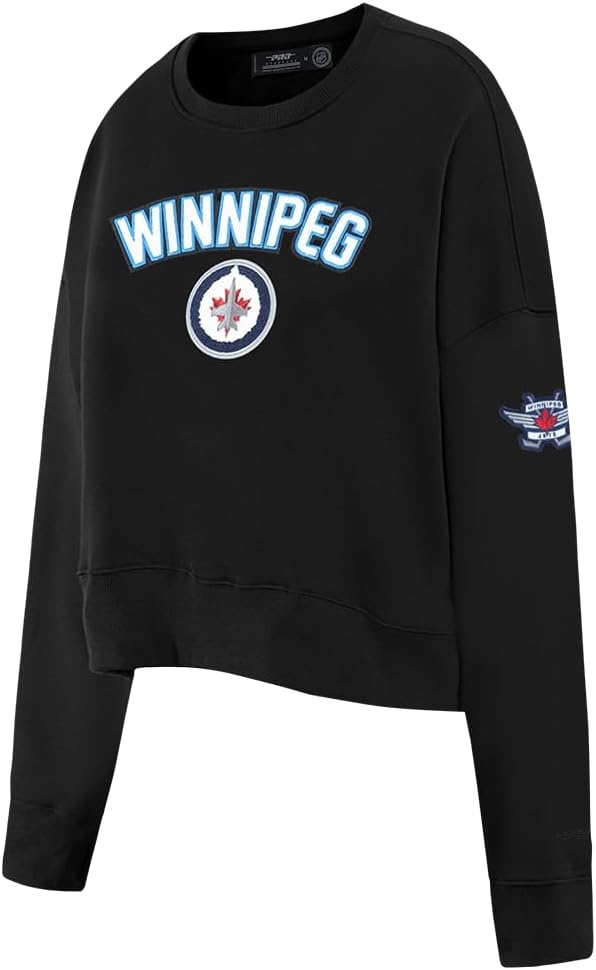 image:imagePro Standard Womens NHL Classic Chenille Brushed Back French Terry Crewneck SweatshirtBlack