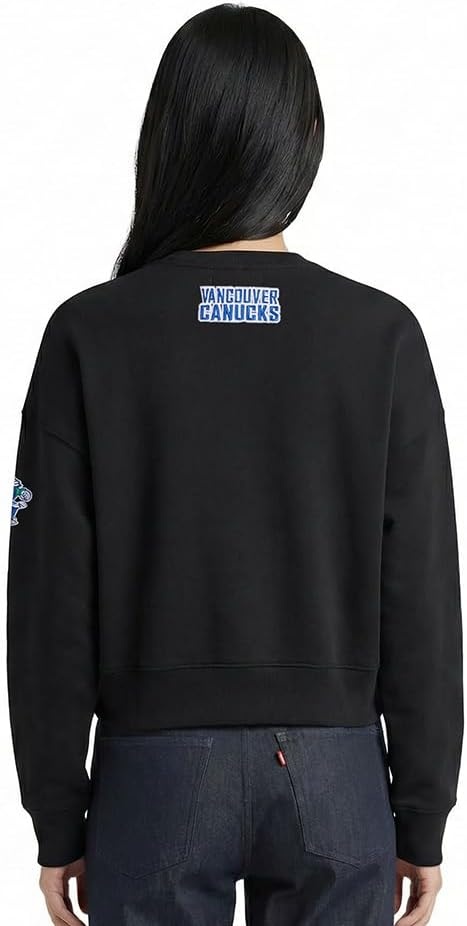 image:imagePro Standard Womens NHL Classic Chenille Brushed Back French Terry Crewneck SweatshirtBlack