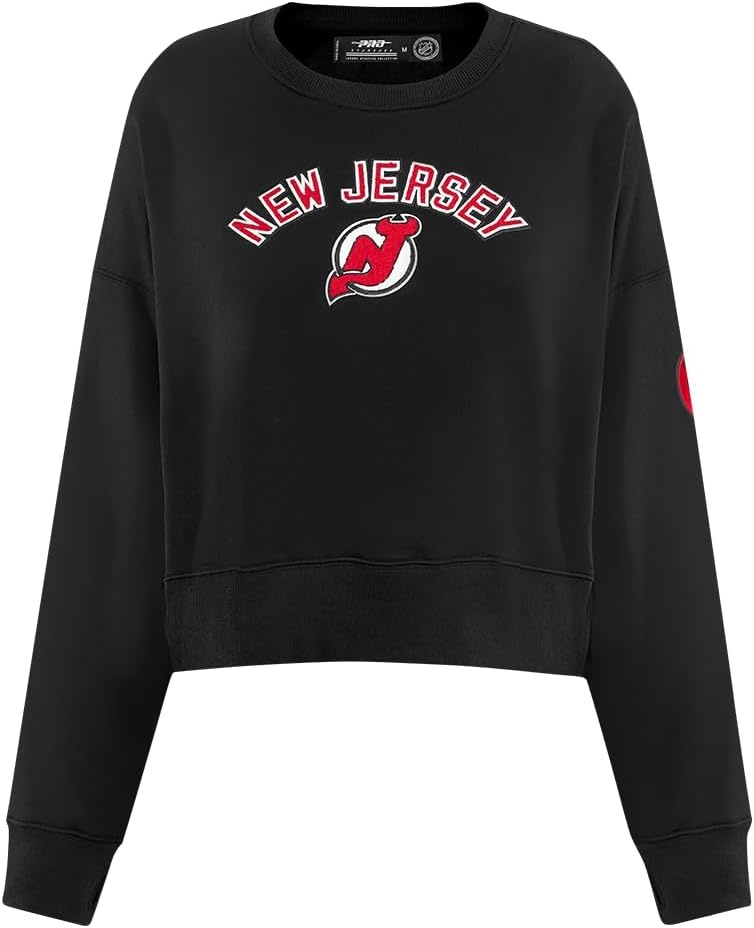 image:imagePro Standard Womens NHL Classic Chenille Brushed Back French Terry Crewneck SweatshirtBlack