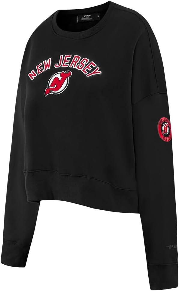 image:imagePro Standard Womens NHL Classic Chenille Brushed Back French Terry Crewneck SweatshirtBlack
