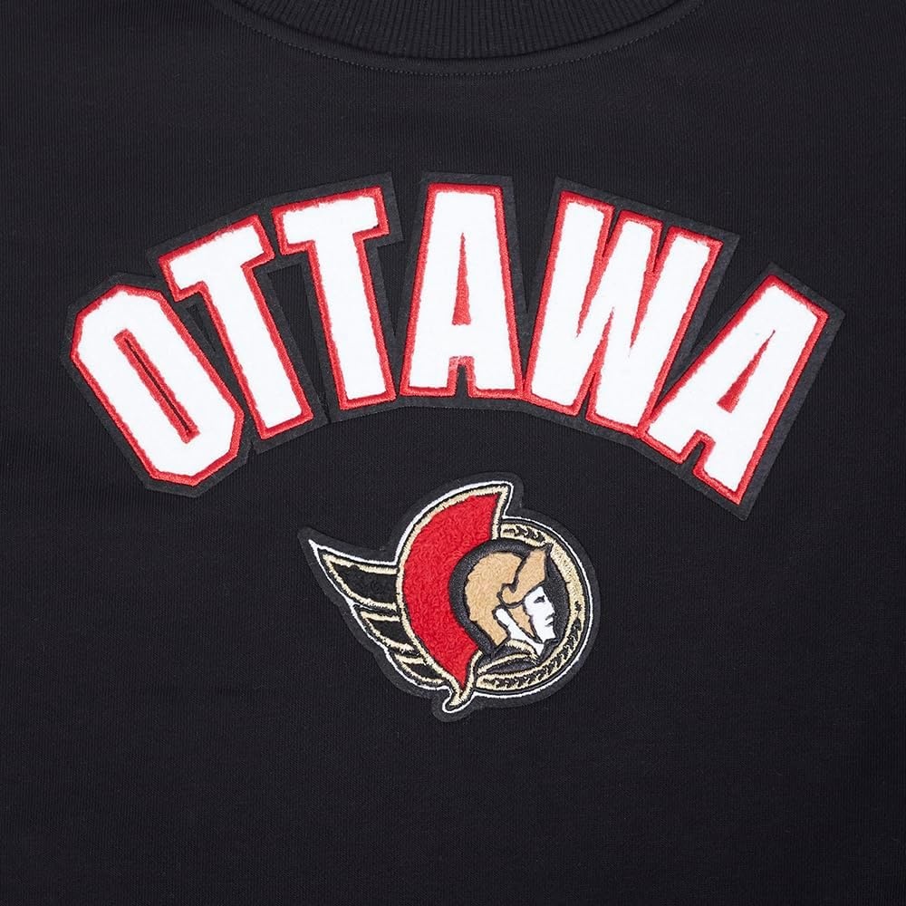 image:imagePro Standard Womens NHL Classic Chenille Brushed Back French Terry Crewneck SweatshirtBlack