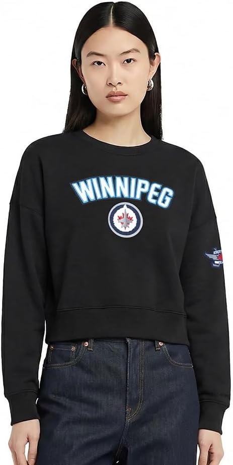 image:imagePro Standard Womens NHL Classic Chenille Brushed Back French Terry Crewneck SweatshirtBlack