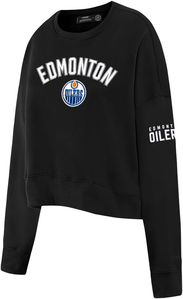 image:imagePro Standard Womens NHL Classic Chenille Brushed Back French Terry Crewneck SweatshirtBlack