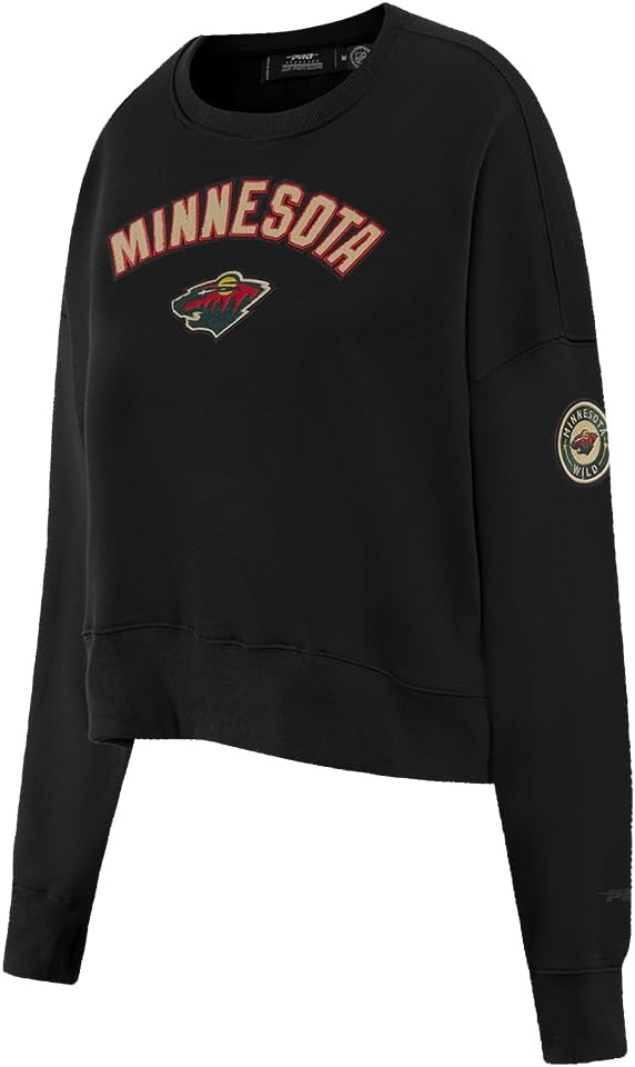 image:imagePro Standard Womens NHL Classic Chenille Brushed Back French Terry Crewneck SweatshirtBlack