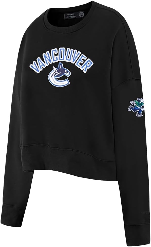 image:imagePro Standard Womens NHL Classic Chenille Brushed Back French Terry Crewneck SweatshirtBlack