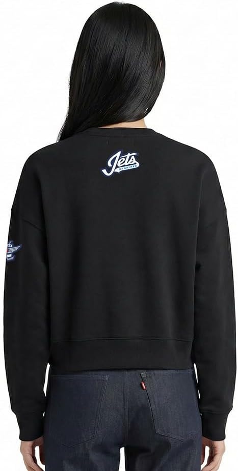 image:imagePro Standard Womens NHL Classic Chenille Brushed Back French Terry Crewneck SweatshirtBlack