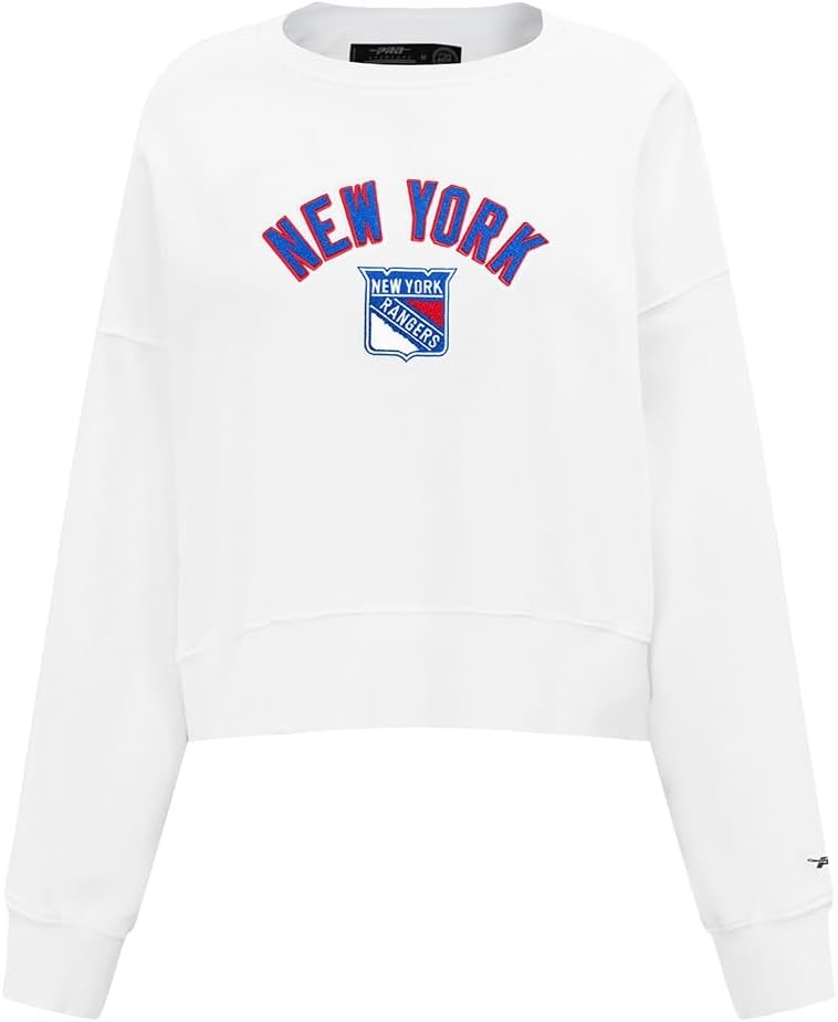 image:imagePro Standard Womens NHL Classic Chenille Brushed Back French Terry Crewneck SweatshirtWhite