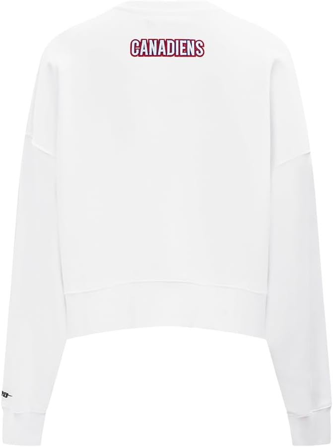 image:imagePro Standard Womens NHL Classic Chenille Brushed Back French Terry Crewneck SweatshirtWhite