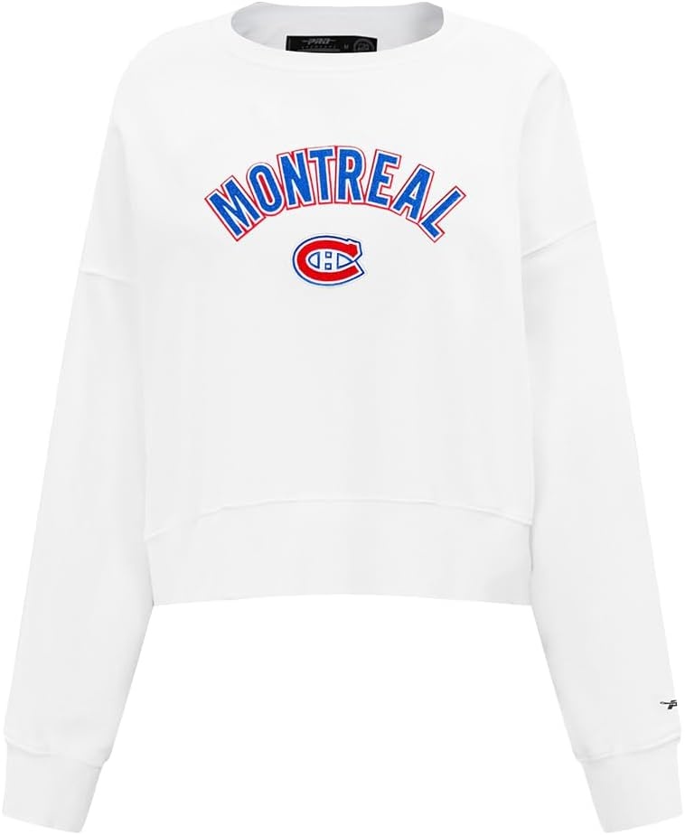 image:imagePro Standard Womens NHL Classic Chenille Brushed Back French Terry Crewneck SweatshirtWhite