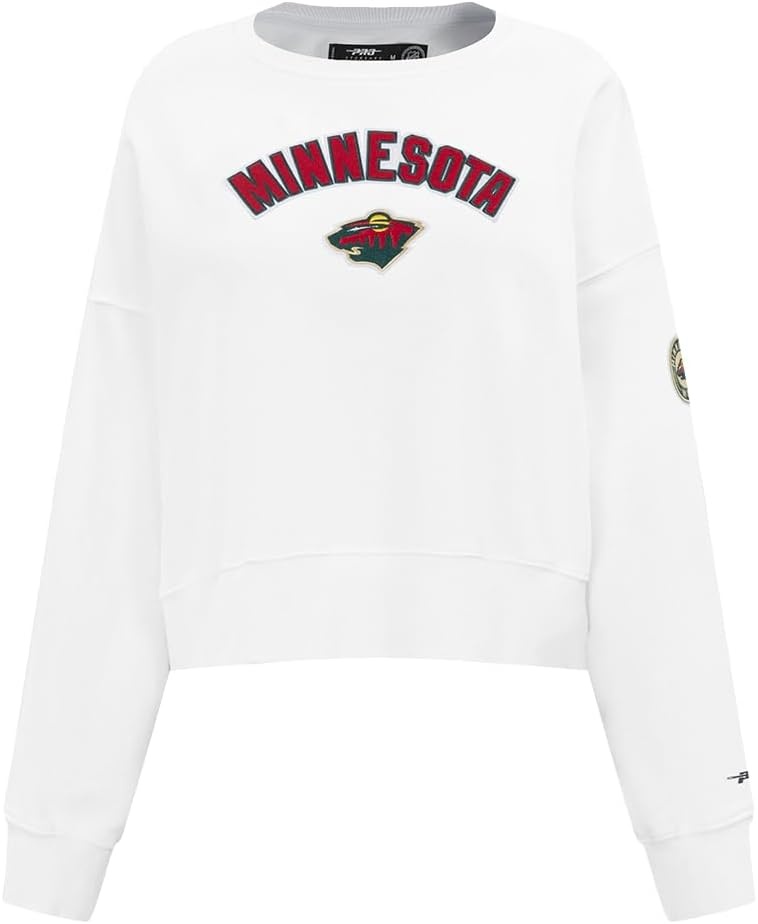 image:imagePro Standard Womens NHL Classic Chenille Brushed Back French Terry Crewneck SweatshirtWhite