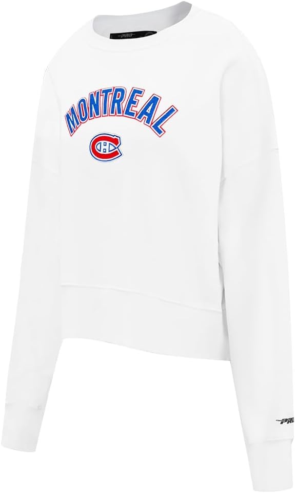 image:imagePro Standard Womens NHL Classic Chenille Brushed Back French Terry Crewneck SweatshirtWhite