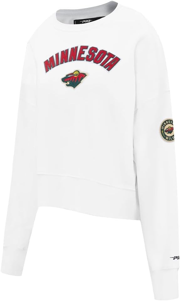 image:imagePro Standard Womens NHL Classic Chenille Brushed Back French Terry Crewneck SweatshirtWhite